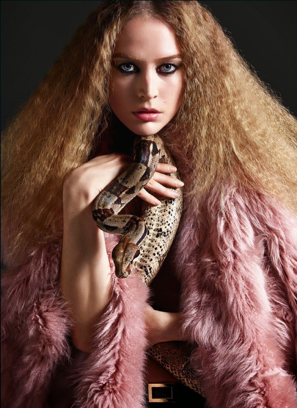 Raquel Zimmermann is a Snake Charmer for Mario Sorrenti Shoot in Vogue Paris