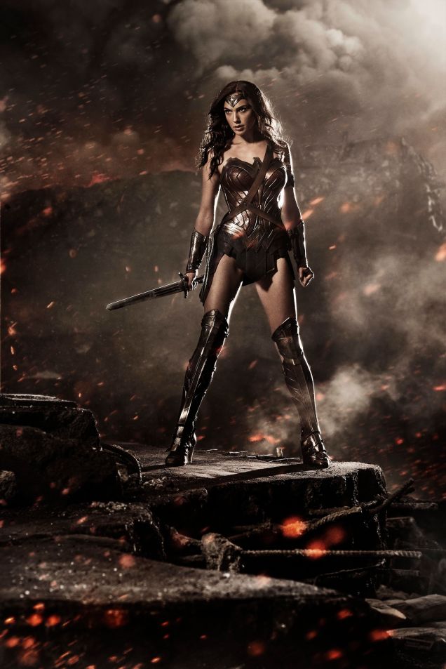 Gal Gadot in Wonder Woman Costume for Batman v Superman movie. Photo: Warner Brothers