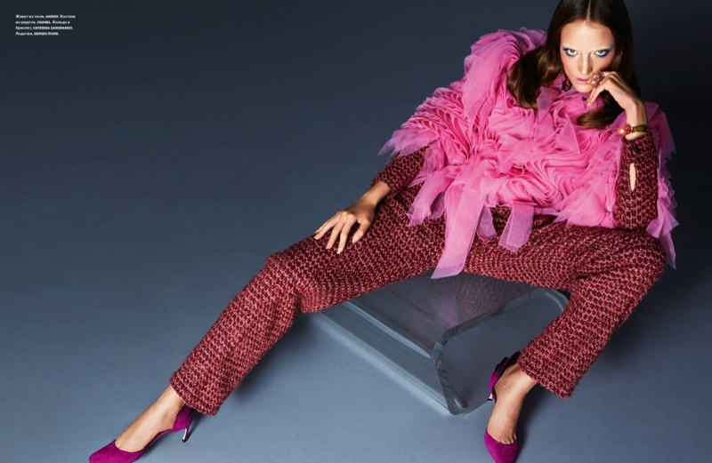 Zuzanna Bijoch Models Eccentric Style for Numero Russia Cover Shoot