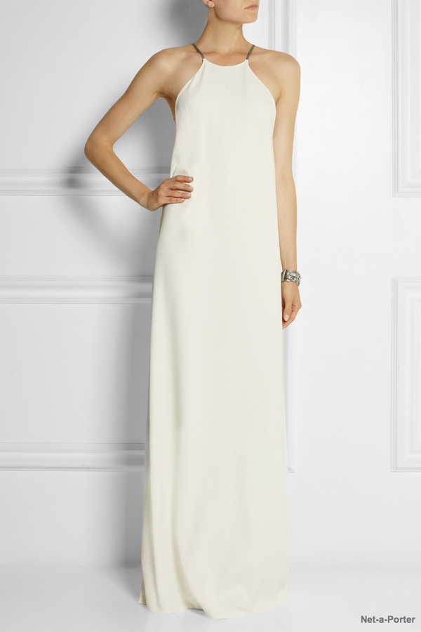 Calvin Klein Collection Jarvis crepe maxi dress available at Net-a-Porter for $1,750.00