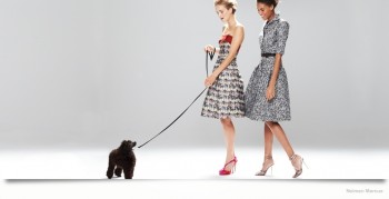 Mirte Maas & Cindy Bruna in Carolina Herrera Fall 2014 Dresses for Neiman Marcus Mirte Maas & Cindy Bruna in Carolina Herrera Fall 2014 Dresses for Neiman Marcus