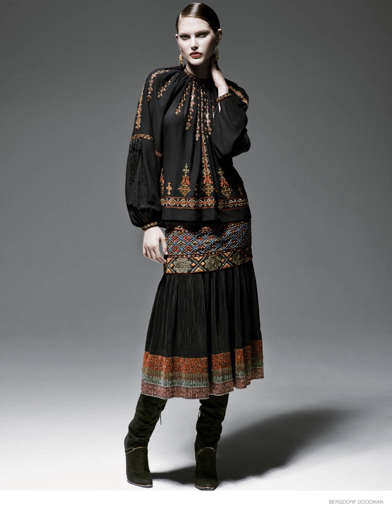 Catherine McNeil Models Eclectic Fall Fashion for Bergdorf Goodman ...