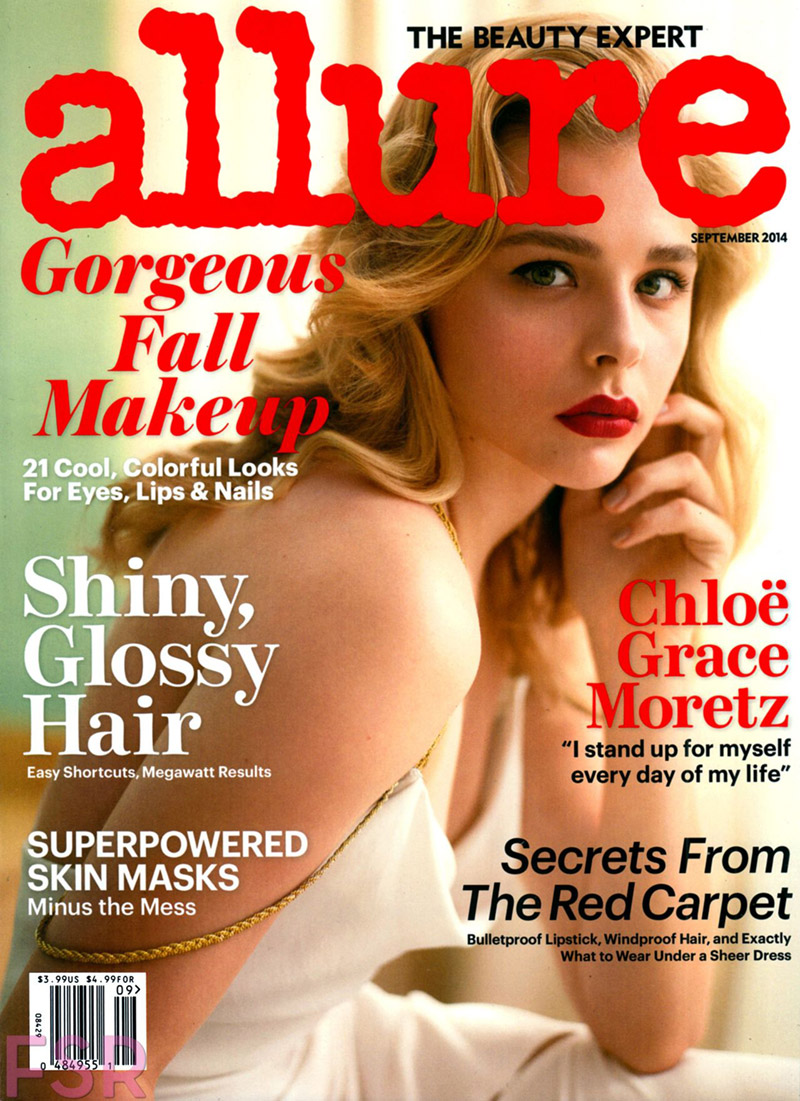 Chloe Grace Moretz Wears Red Lipstick on Allure September 2014 Cover
