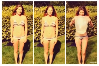 Doutzen Kroes Does the Ice Bucket Challenge In a Bikini Only a Month After Giving Birth Doutzen Kroes Does the Ice Bucket Challenge In a Bikini Only a Month After Giving Birth