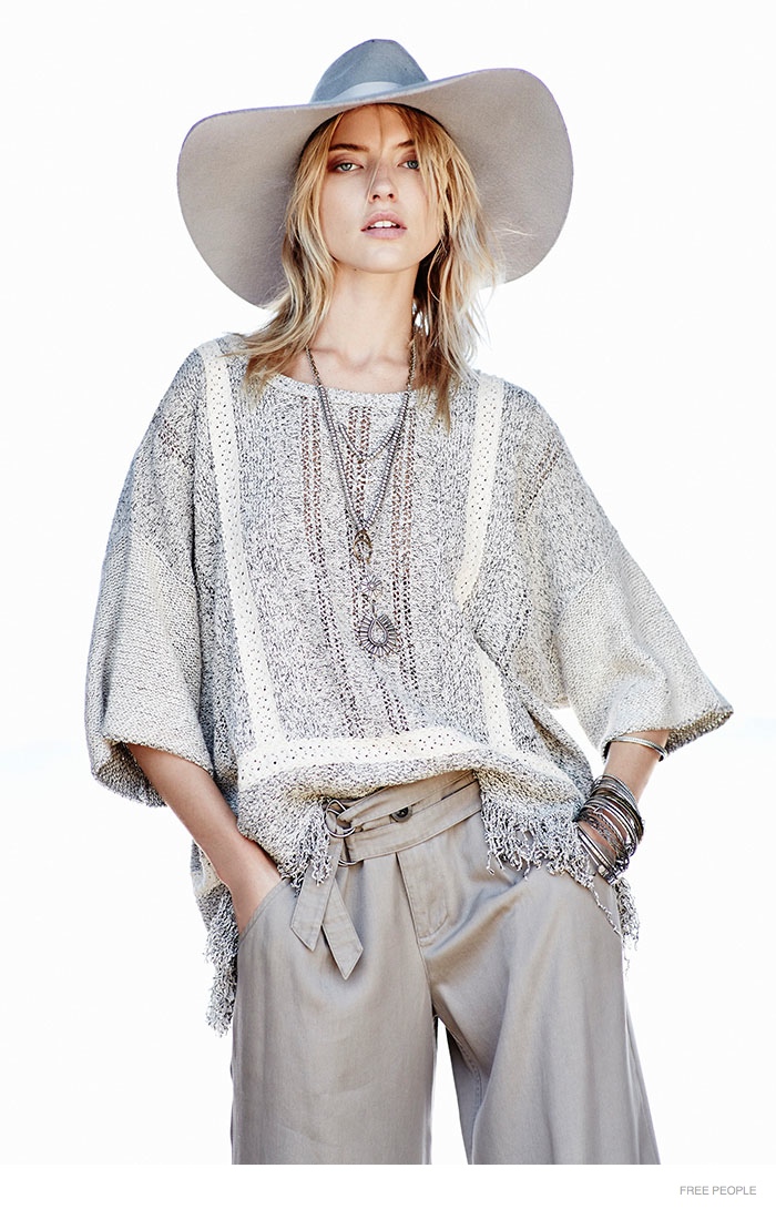 Into the Pale: Martha Hunt in Relaxed Style for Free People Lookbook