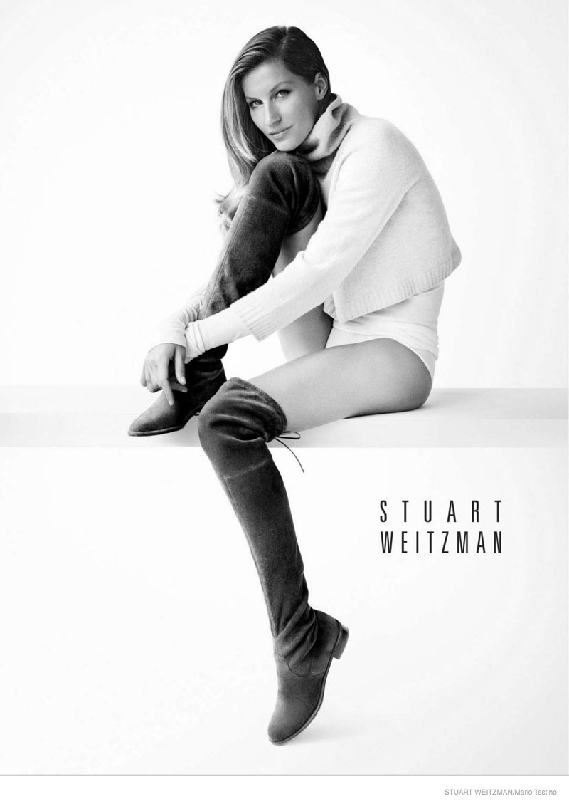 Gisele Bundchen Rocks the No Pants Look for Stuart Weitzman Fall Ads