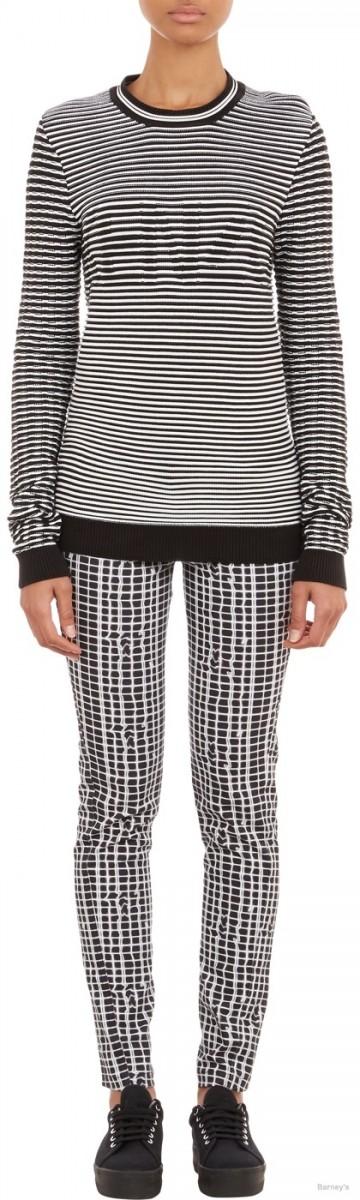 Kenzo Mixed Rib-Knit "KENZO" Sweater available at Barney's for $438