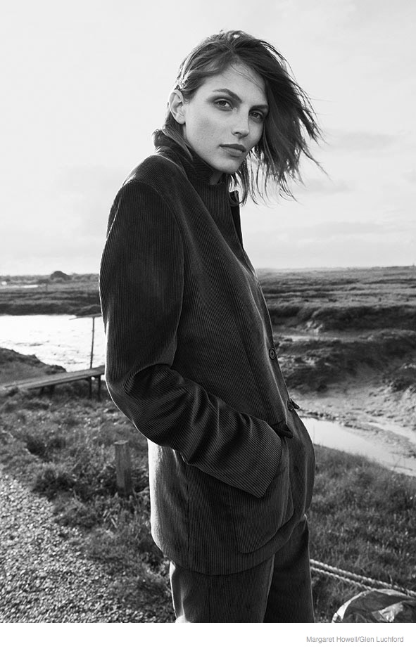 Karlina Caune Wears Outerwear in Margaret Howell Fall 2014 Campaign