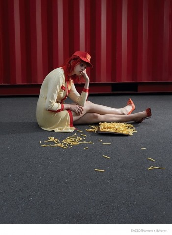 Lily McMenamy Wears Moschino's Junk Food Collection for Dazed Lily McMenamy Wears Moschino's Junk Food Collection for Dazed