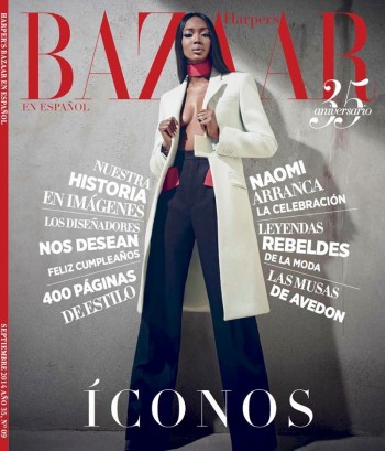 Naomi Campbell Wears Givenchy for Harper's Bazaar Latin America September 2014 Cover