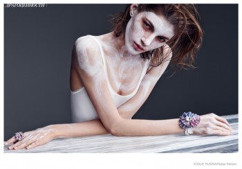 Valery Kaufman is a Painted Beauty in Hasse Nielsen Shoot for Vogue Russia Valery Kaufman is a Painted Beauty in Hasse Nielsen Shoot for Vogue Russia