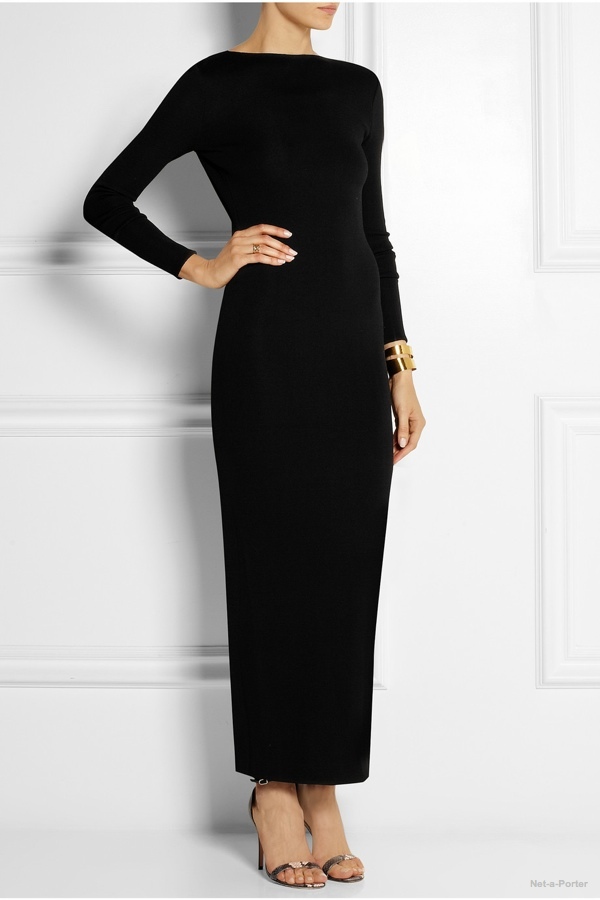 pierre-balmain-stretch-knit-maxi-dress