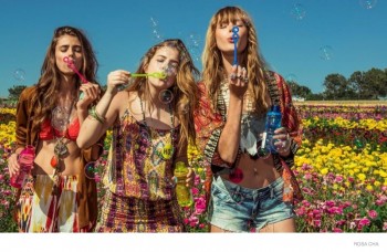 Barbara Palvin, Erin Heatherton, Frida Gustavsson Wear Festival Style for Rosa Cha Spring 2015 Ads Barbara Palvin, Erin Heatherton, Frida Gustavsson Wear Festival Style for Rosa Cha Spring 2015 Ads