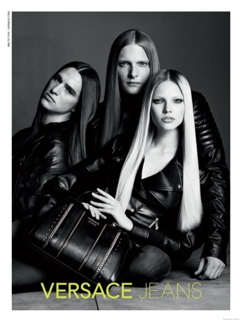 Sasha Luss in Leather + Denim for Versace Jeans Fall 2014 Ads Sasha Luss in Leather + Denim for Versace Jeans Fall 2014 Ads