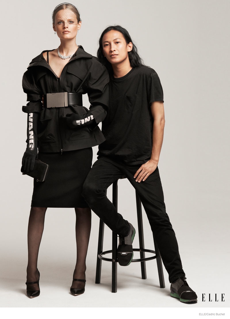 Hanne Gaby Odiele Models Alexander Wang For H M Collaboration In Elle Fashion Gone Rogue