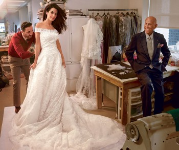 Amal Alamuddin at Wedding Gown Fitting with Oscar de la Renta Amal Alamuddin at Wedding Gown Fitting with Oscar de la Renta