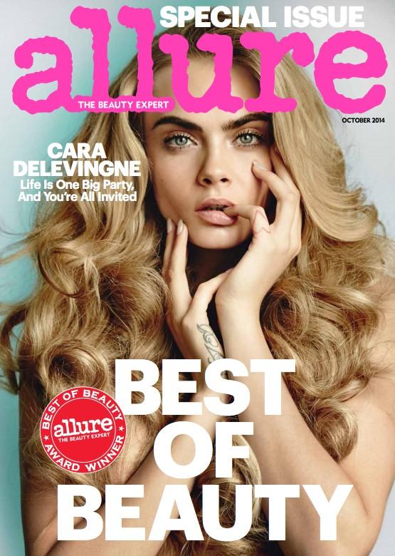 Cara Delevingne is a Blonde Bombshell on Allure October 2014 Cover