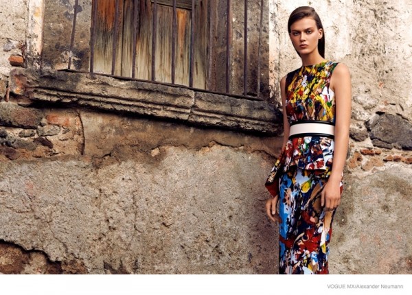 Tess Hellefeur Models Colorful Prints for Alexander Neumann in Vogue ...