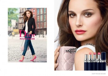 Natalie Portman Stuns in Dior Rouge Baume Lipstick Ad