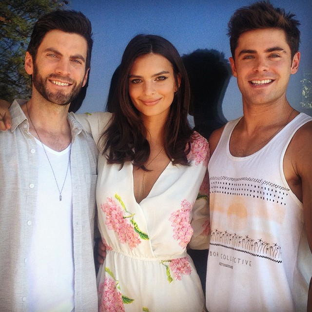 Emily Ratjakowski on set of upcoming film "We Are Your Friends" with Zac Efron and Wes Bentley
