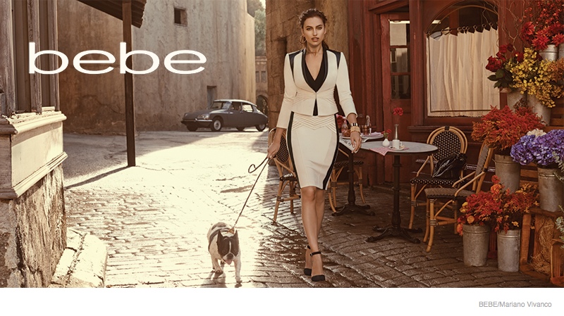 Irina Shayk stars in Bebe's fall-winter 2014 campaign