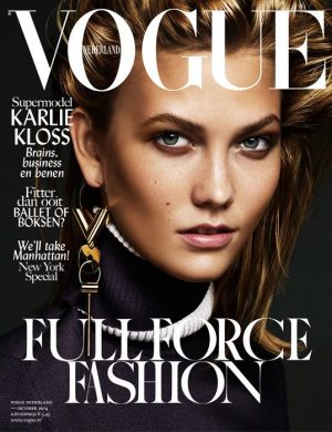 Karlie Kloss Rocks One Earring on Vogue Netherlands October 2014 Cover ...