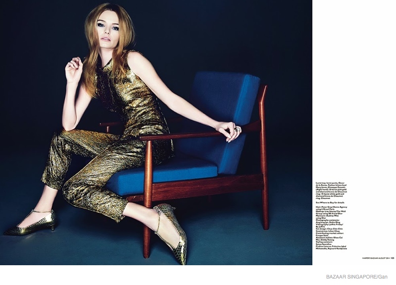 Kate Bosworth Shines in 60s Style for Bazaar Singapore Shoot by Gan