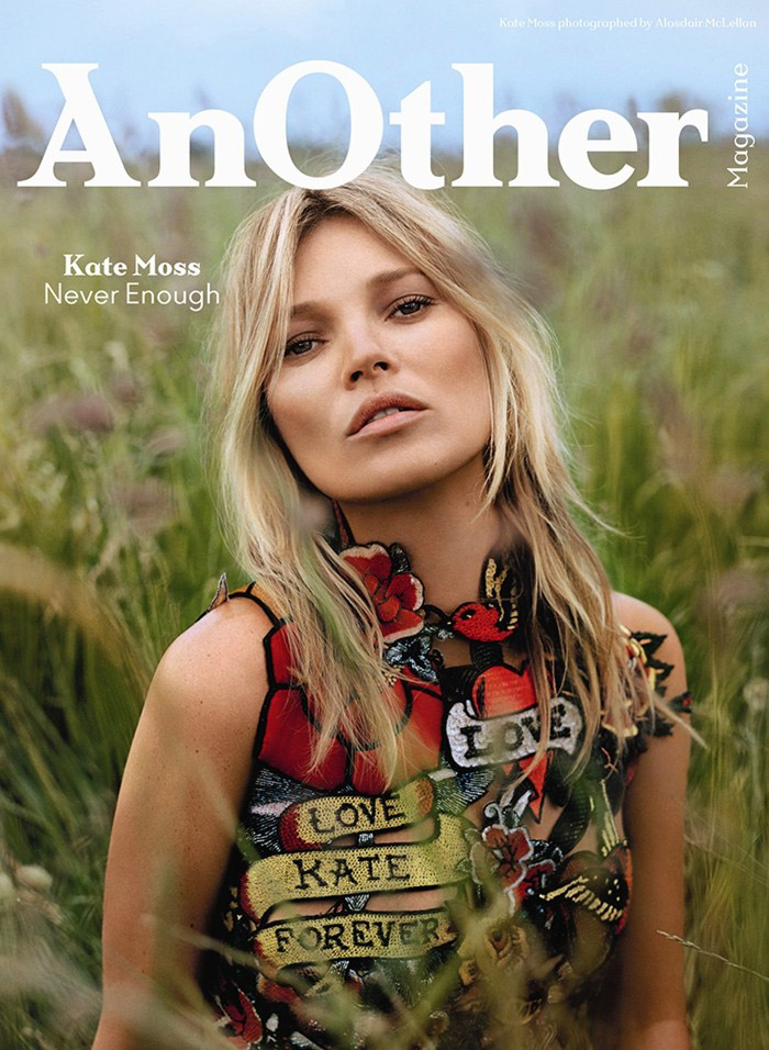 Kate Moss shot and styled by Alasdair McLellan and Alister Mackie for AnOther Magazine Autumn / Winter, on sale Thursday 4th September. 