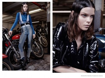 Meghan Collison Wears Moto Style for Modern Weekly by Catherine Servel Meghan Collison Wears Moto Style for Modern Weekly by Catherine Servel