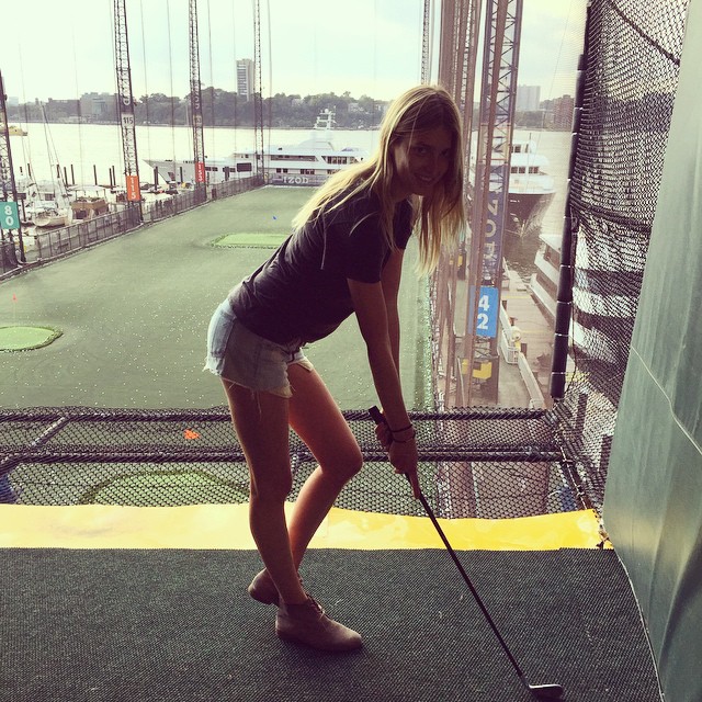 Sigrid Agren plays golf