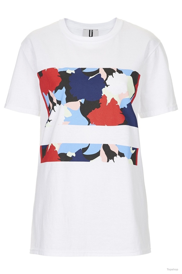 Topshop Unique Abstract Flower Print Tee available at Topshop for $75.00