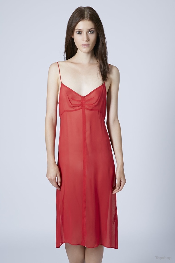 Sheer Silk Georgette Slip by Unique available at Topshop for $160.00
