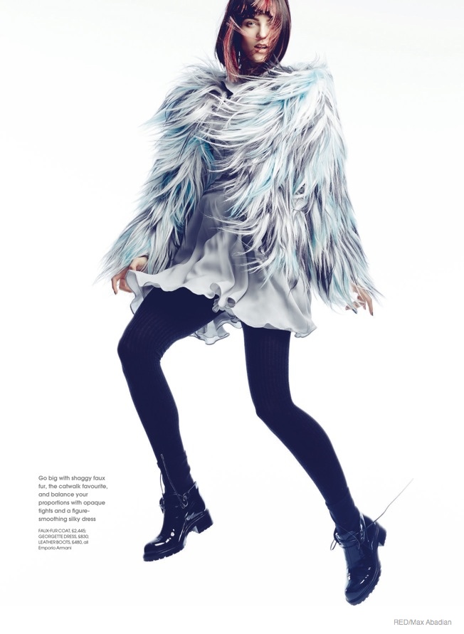 Sam Rayner is Wild for Fur Style in Red UK by Max Abadian – Fashion ...