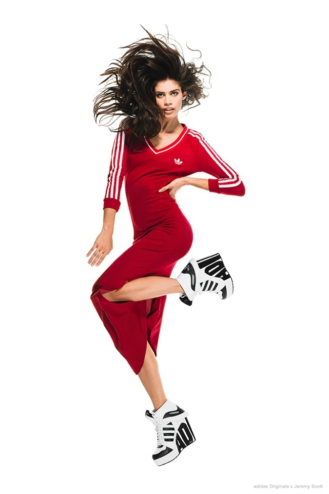 Sara Sampaio Poses for adidas Originals by Jeremy Scott F W 2014