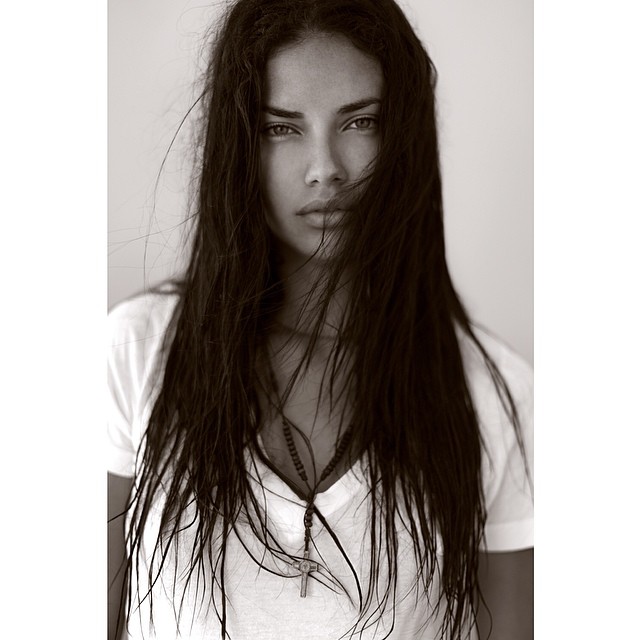 Adriana Lima goes nearly makeup free in image shot by Jerome Duran