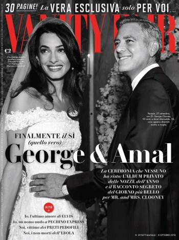 Newlyweds Amal Alamuddin + George Clooney Cover Vanity Fair Italy Newlyweds Amal Alamuddin + George Clooney Cover Vanity Fair Italy