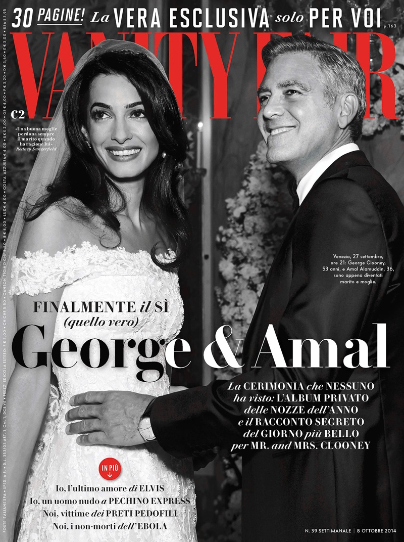 Newlyweds Amal Alamuddin + George Clooney Cover Vanity Fair Italy