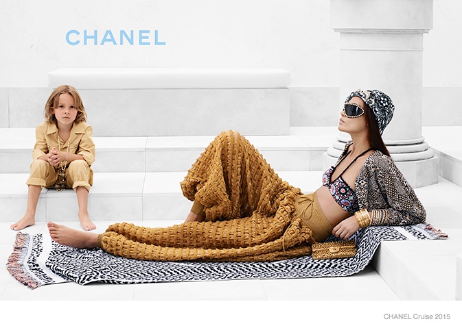 Joan Smalls Lounges for Chanel Cruise 2015 Campaign by Karl Lagerfeld