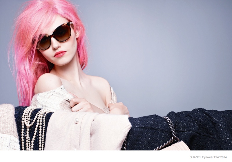 Charlotte Free stars in Chanel Eyewear fall 2014 campaign
