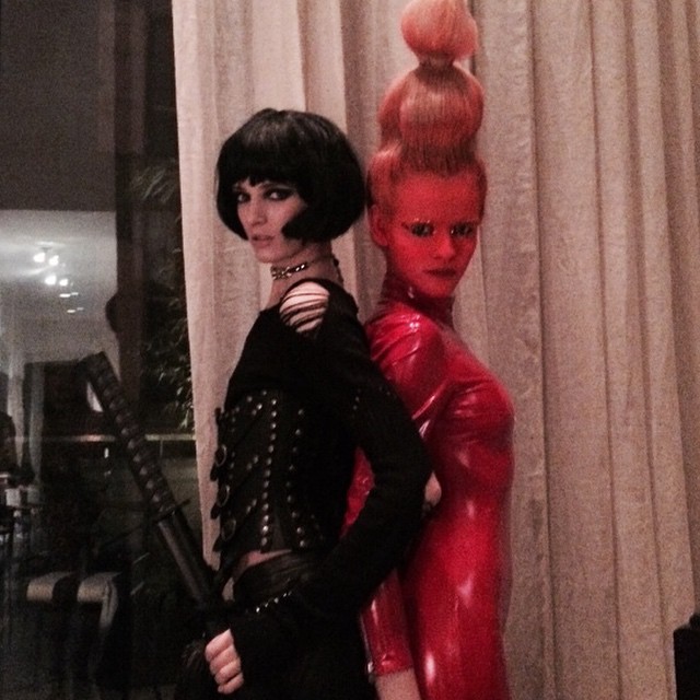 Daria Strokous goes goth with Ginta Lapina as a human flame