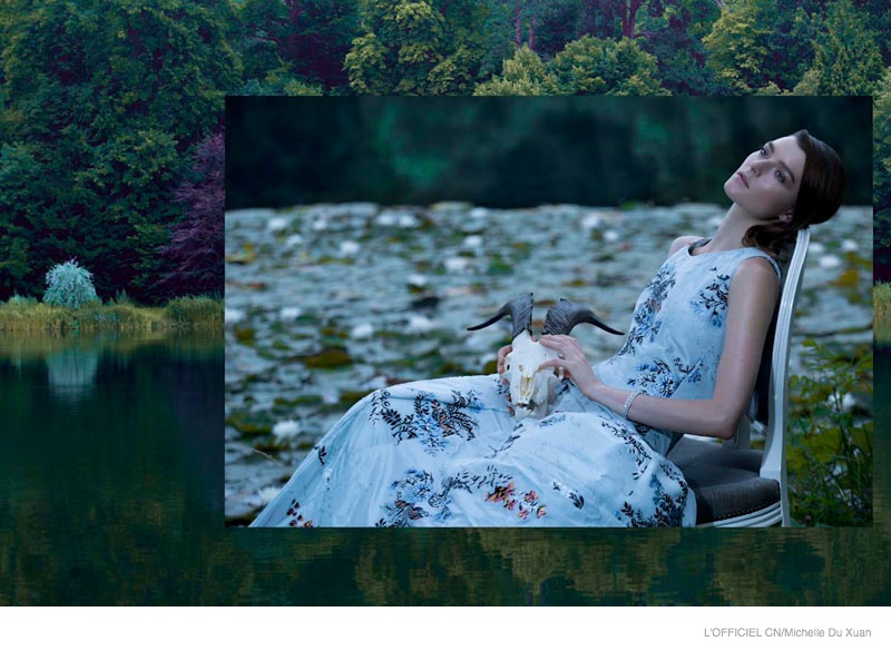 Zen Sevastyanova in Dior Couture for L’Officiel China by Michelle Du Xuan