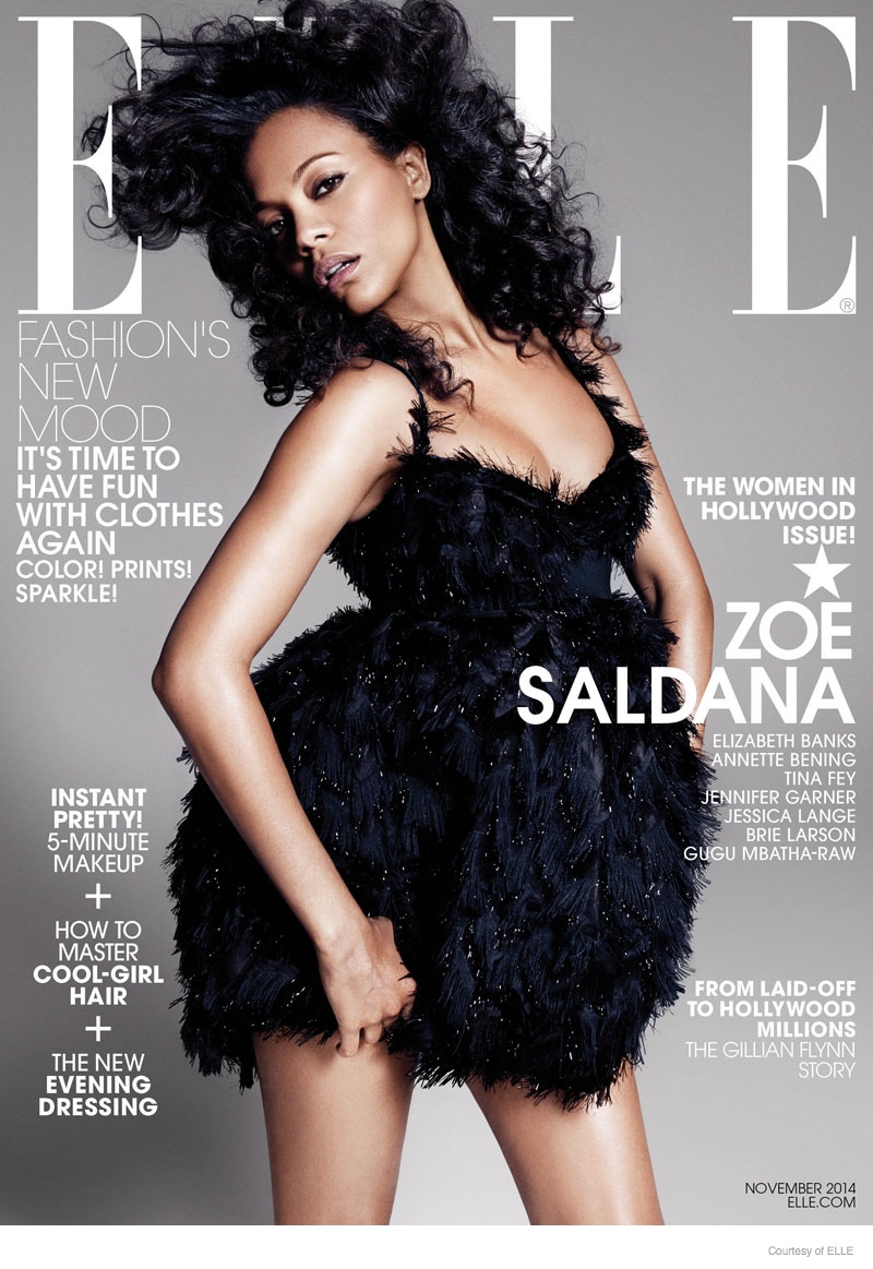 Zoe Saldana for ELLE November 2014