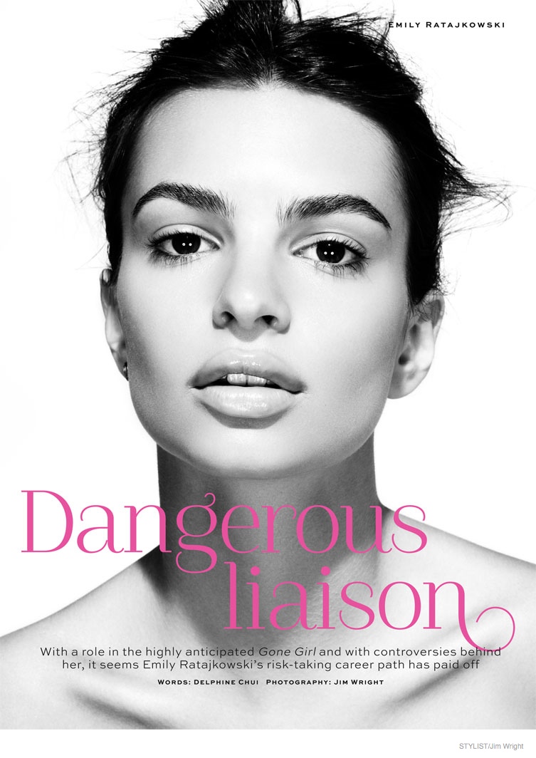 Emily Ratajkowski by Jim Wright for Stylist Magazine October 2014