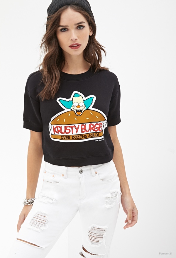 Forever 21 x The Simpsons Krusty Burger Shirt