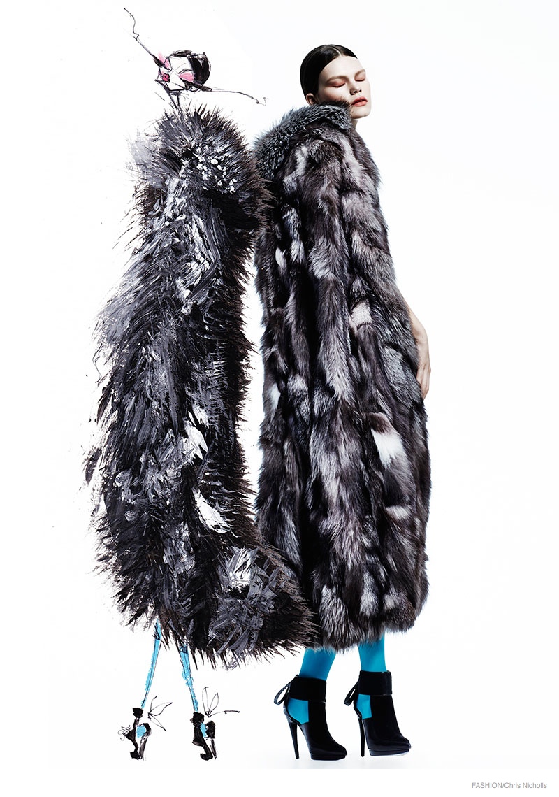 Kelly Mittendorf Doubles Up in Fur for Fashion by Chris Nicholls