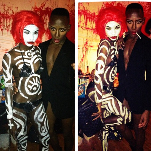 Jeneil Williams donned body and face paint