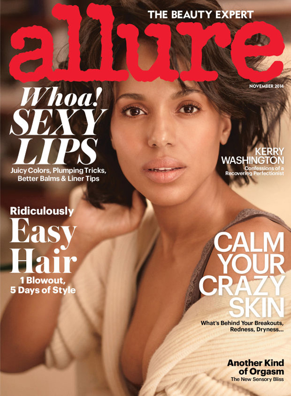 Kerry Washington Does the ‘No Makeup’ Look on Allure November 2014 Cover