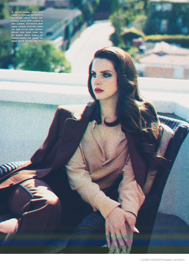 Lana Del Rey Poses for Francesco Carrozzini in Cover Shoot of L’Uomo Vogue