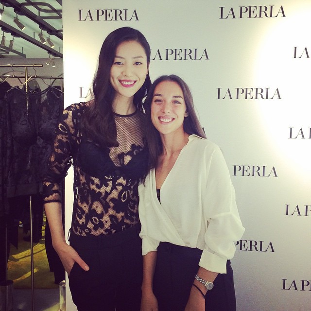 Liu Wen at La Perla event