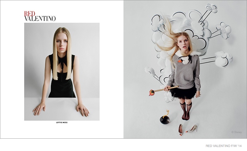 Lottie Moss Gets Whimsical for Red Valentino F/W 2014 Ads
